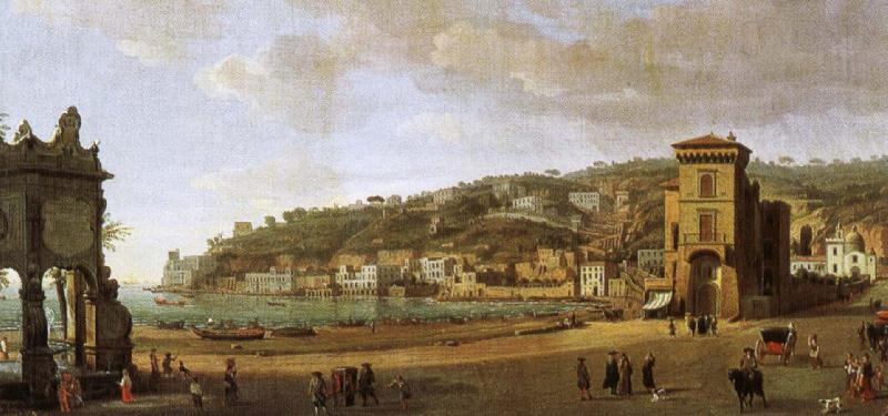 william shakespeare a painting showing the of the shoreline at naples France oil painting art